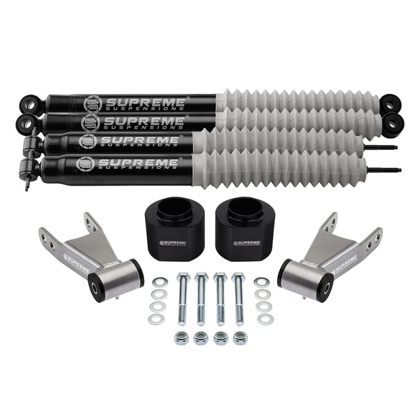 1984-2001 Jeep Cherokee XJ løftesæt med fuld affjedring med Supreme affjedring MAX Performance Shocks 2WD 4WD