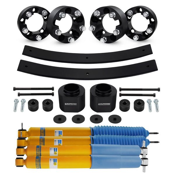 1984-2001 Jeep Cherokee XJ volledig geveerde add-a-leaf liftkit, bilstein schokbrekers en wielafstandhouders