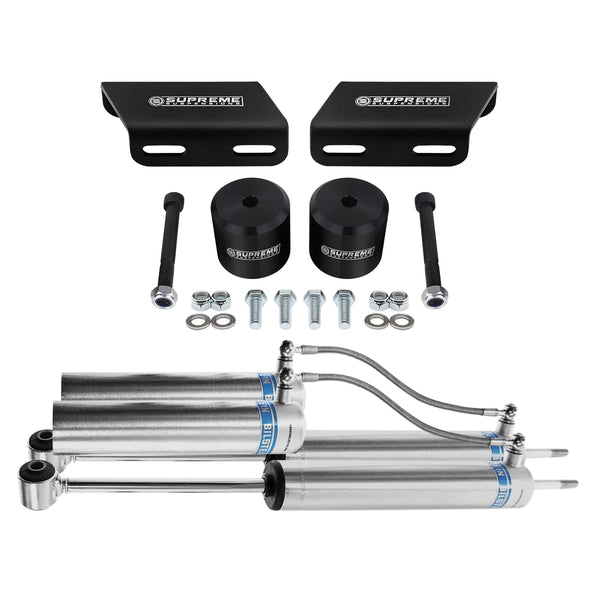 kit de elevação de suspensão dianteira Ford Super Duty 2008-2018 com suportes de barra oscilante e amortecedores Bilstein 4WD