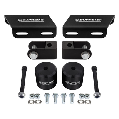 2008-2023 Ford Super Duty Front Suspension Lift Kit, Front Shock Extenders & Sway Bar Drop Bracket 4WD-Suspension Lift Kits-Supreme Suspensions®-F-250 Super Duty-Black-1.5"-Supreme Suspensions®