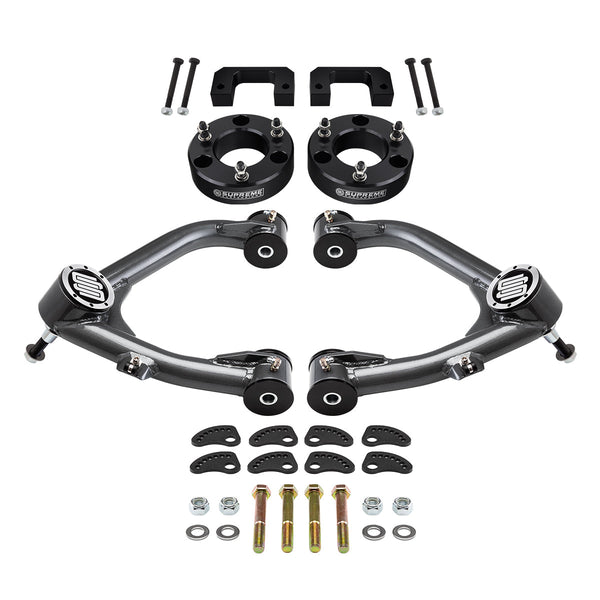 2007-2018 GMC Sierra 1500 3.5" Front Leveling Kit with Uni-Ball Upper Control Arms and Camber/Caster Adjusting & Lock-Out Kit