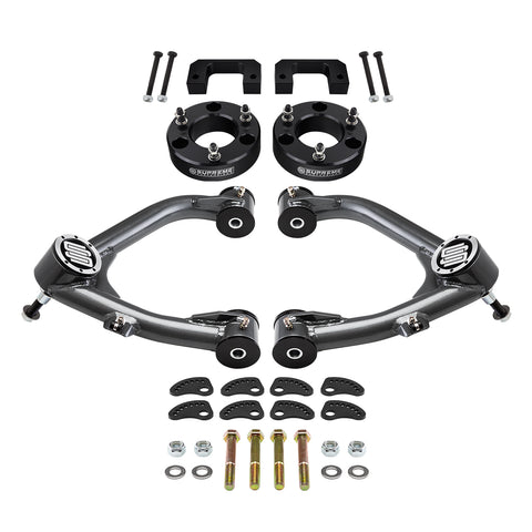 2007-2018 Chevrolet Silverado 1500 3.5" Front Leveling Kit with Uni-Ball Upper Control Arms and Camber/Caster Adjusting & Lock-Out Kit-Suspension Lift Kits-Supreme Suspensions®-Supreme Suspensions®
