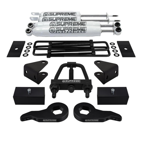 2001-2010 GMC Sierra 3500HD Full Suspension Lift Kit, Extended Pro Comp Shocks, Tool and Shims 4WD-Suspension Lift Kits-Pro Comp and Supreme Suspensions-Supreme Suspensions®