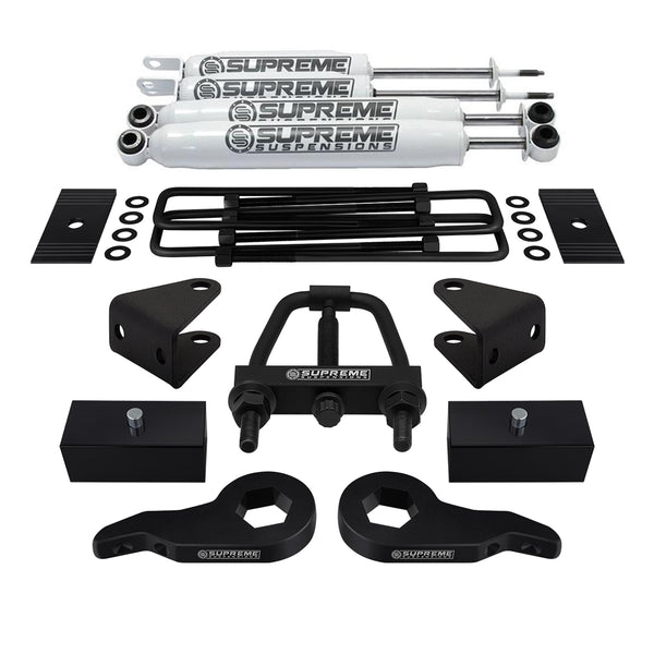 2001-2006 GMC Sierra 1500HD Full Suspension Lift Kit, Extended Pro Comp Shocks, Tool and Shims 4WD