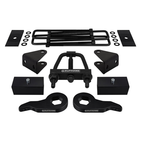 2000-2010 GMC Sierra 3500HD Full Suspension Lift Kit, Install Tool, Shock Extenders & Shims 2WD 4WD-Suspension Lift Kits-Supreme Suspensions®-1" - 3"-1"-Supreme Suspensions®
