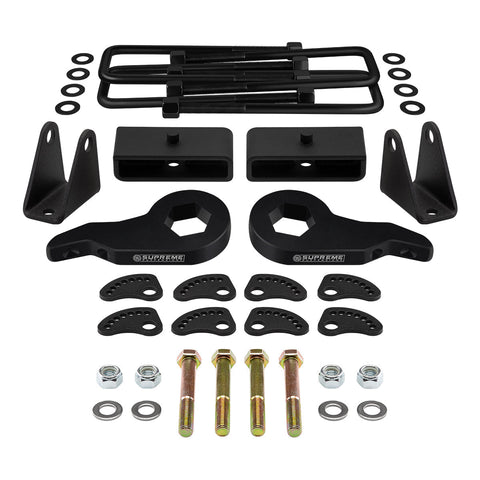 2001-2010 Chevrolet Silverado 3500HD Full Lift Kit Includes Camber/Caster Alignment Kit + Shock Extenders-Suspension Lift Kits-Supreme Suspensions®-Supreme Suspensions®