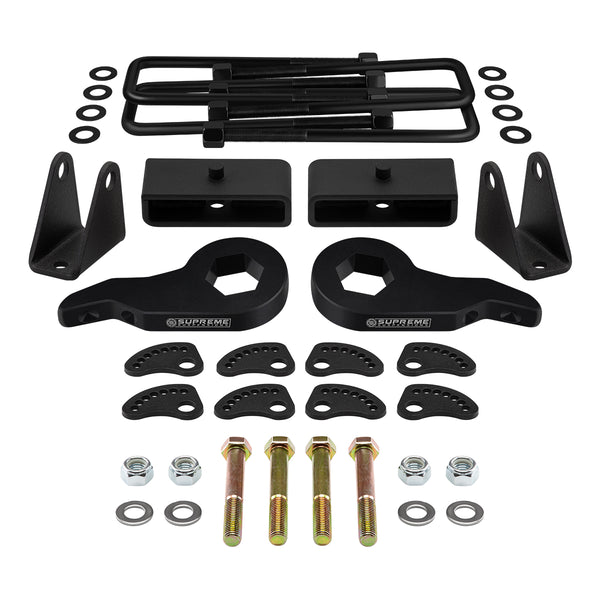 2000–2011 Chevrolet Suburban 2500 Full-Lift-Kit beinhaltet Sturz-/Nachlauf-Ausrichtungskit + Stoßdämpferverlängerungen