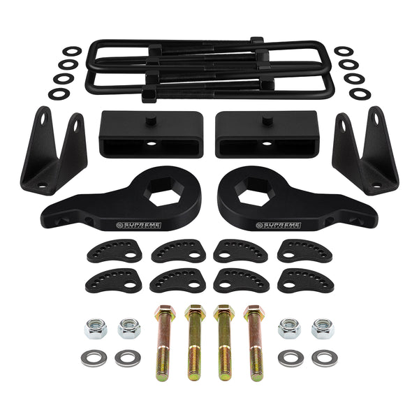 le kit de levage complet Chevrolet suburban 2500 2000-2011 comprend un kit d'alignement de carrossage/roulette + des rallonges d'amortisseur