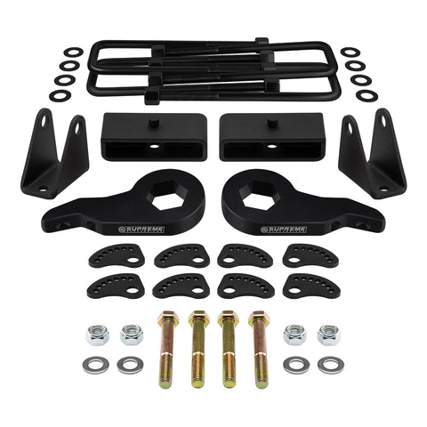 2000-2011 Chevrolet Suburban 2500 Full Lift Kit Includes Camber/Caster Alignment Kit + Shock Extenders-Suspension Lift Kits-Supreme Suspensions®-3"-1.5"-Supreme Suspensions®