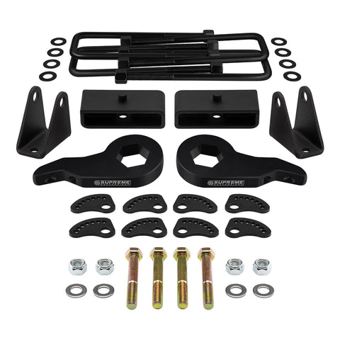 2000-2010 Chevrolet Silverado 2500HD Full Lift Kit Includes Camber/Caster Alignment Kit + Shock Extenders-Suspension Lift Kits-Supreme Suspensions®-Supreme Suspensions®