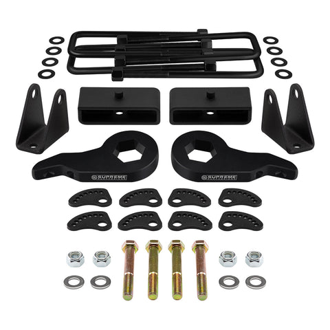 2000-2013 GMC Yukon XL 2500 Full Lift Kit Includes Camber/Caster Alignment Kit + Shock Extenders-Suspension Lift Kits-Supreme Suspensions®-3"-1.5"-Supreme Suspensions®