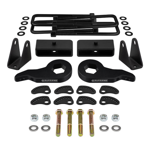 2000-2006 GMC Yukon XL 1500 Full Lift Kit Includes Camber/Caster Alignment Kit + Shock Extenders-Suspension Lift Kits-Supreme Suspensions®-3"-1.5"-Supreme Suspensions®