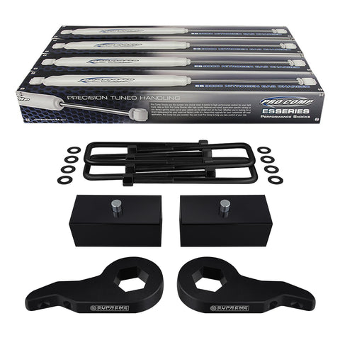 1995-1999 Chevy Tahoe Full Suspension Lift Kit & Extended Length Pro Comp Shocks 4WD 4x4-Suspension Lift Kits-Pro Comp and Supreme Suspensions-1" - 3"-Suburban 1500-1"-Supreme Suspensions®