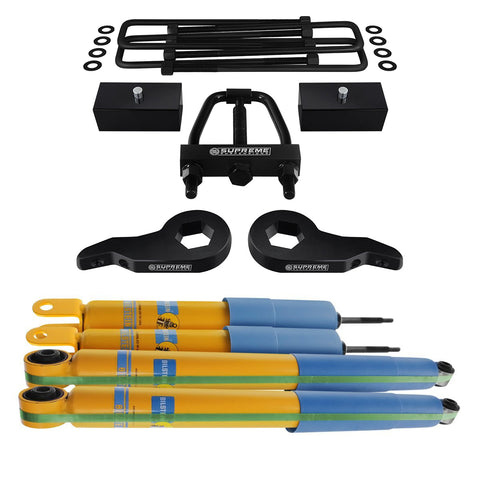 1999-2007(Classic) GMC Sierra 1500 Full Suspension Lift Kit w/ Tool & Bilstein Shocks 4WD 4x4-Suspension Lift Kits-Bilstein and Supreme Suspensions-Supreme Suspensions®