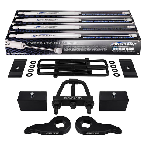 1999-2007(Classic) Chevy Silverado 1500 Full Suspension Lift Kit med Shims, Tool & Extended Pro Comp Shocks 4WD-Suspension Lift Kits-Pro Comp och Supreme Suspensions-Supreme Suspensions®