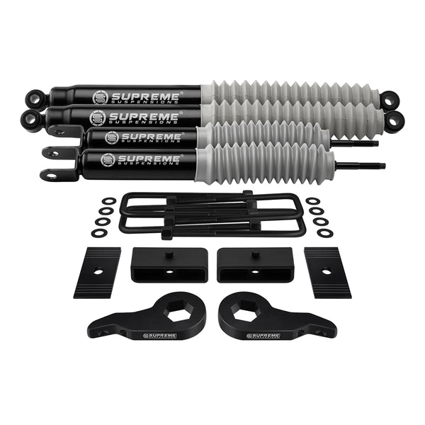 1999-2007 Chevrolet Silverado 1500 4WD Full Suspension Lift Kit with Axle Shims & MAX Performance Shocks