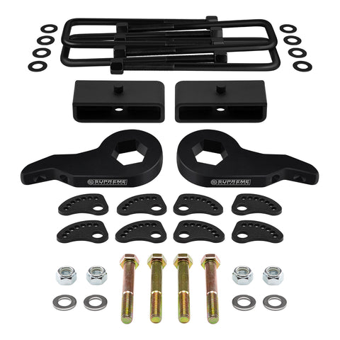 1999-2007 GMC Sierra 1500 Full Lift Kit + Upper Arm Camber/Caster Alignment Kit-Suspension Lift Kits-Supreme Suspensions®-3"-1.5"-Supreme Suspensions®