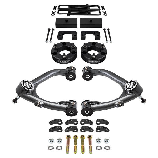2007-2018 Chevrolet Silverado 1500 Full Suspension Lift Kit with Uni-Ball Upper Control Arms and Camber/Caster Adjusting & Lock-Out Kit
