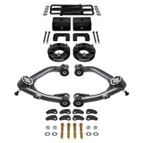 kit de levage à suspension complète GMC Sierra 1500 2007-2018 avec bras de commande supérieurs Uni-Ball et kit de réglage et de verrouillage du carrossage/roulette