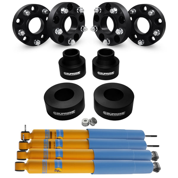 1999-2004 Jeep grand cherokee wj kit de suspensão total, amortecedores bilstein e espaçadores de roda