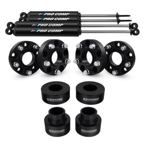 1999-2004 Jeep Grand Cherokee WJ Full Suspension Lift Kit with Hub Centric Wheel Spacers & Pro Comp Shocks 2WD 4WD-Suspension Lift Kits-Pro Comp and Supreme Suspensions-2"-2"-Supreme Suspensions®