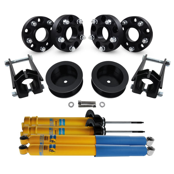 2005–2010 Jeep Grand Cherokee WK, kompletter 3,5" + 2" Höherlegungssatz für die Hinterradaufhängung, Bilstein-Stoßdämpfer und Spurverbreiterungen, 2WD und 4WD