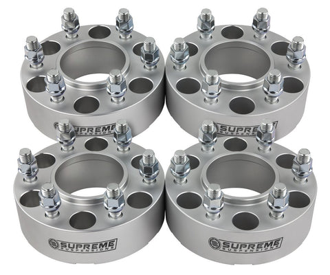 1986-2022 Toyota 4Runner 2WD 4WD 6x139.7 فواصل عجلات (مركز مركزي) 106 مم فواصل ومحولات عجلة مركزية - نظام تعليق فائق®- فضي - (x4) قطعة - 1.5 بوصة نظام تعليق فاصل-أعلى