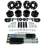 kit de elevação espaçador de bobina completa 2007-2015 Jeep Wrangler jk, amortecedores bilstein e espaçadores de roda