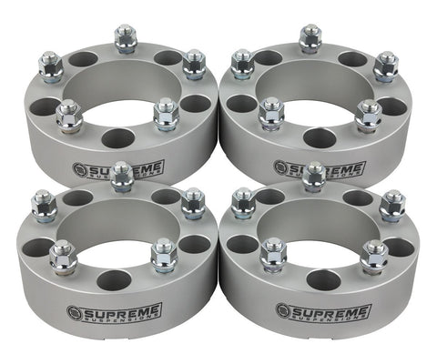 1994-2001 Dodge Ram 1500 2" 5x139,7 mm 108 mm Center Bore Wheel Spacers-Wheel Spacers & Adapters-Supreme Suspensions®-Silver-(x4) Piece-Supreme Suspensions®
