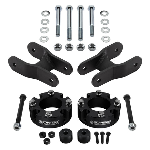 2007-2020 Toyota Tundra 4WD Full Suspension Lift Kit with Differential Drop Kit-Suspension Lift Kits-Supreme Suspensions®-Black-3"-1.5"-Supreme Suspensions®