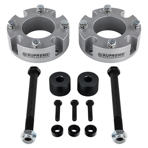 2007-2021 Toyota Tundra Front Suspension Lift Kit & Differential Drop 4WD 4x4 - Silver-Suspension Lift Kits-Supreme Suspensions®-2.5"-Supreme Suspensions®