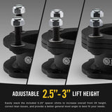 2007-2021 Toyota Tundra 2.5" to 3" Adjustable Front Suspension Leveling Lift Kit with Differential Drop Spacers Kit 4WD