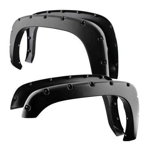 2002-2009 Dodge Ram 3500 4st Bolt-on Nit Style Spyder Fender Flares-Fender Flares-Spyder-Textured Black-Supreme Suspensions®