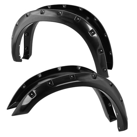 2010-2014 Dodge Ram 3500 4st Bolt-on Nit Style Spyder Fender Flares-Fender Flares-Spyder-Smooth Black-Supreme Suspensions®