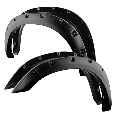 2010-2014 Dodge Ram 3500 4st Bolt-on Nit Style Spyder Fender Flares-Fender Flares-Spyder-Textured Black-Supreme Suspensions®