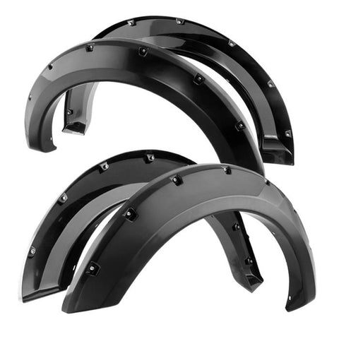 2004-2008 Ford F150 4st påskruvad nitstil Spyder Fender Flares-Fender Flares-Spyder-Smooth Black-Supreme Suspensions®