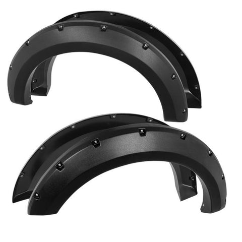 2004-2008 Ford F150 4st påskruvad nitstil Spyder Fender Flares-Fender Flares-Spyder-Textured Black-Supreme Suspensions®