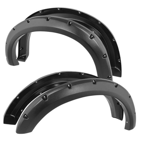 2008-2010 Ford F450 Superduty 4-delad nitstil Spyder Fender Flares-Fender Flares-Spyder-Textured Black-Supreme Suspensions®