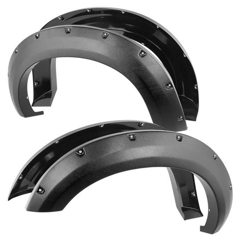 2011-2014 Ford F450 Superduty 4st påskruvad nitstil Spyder Fender Flares-Fender Flares-Spyder-Textured Black-Supreme Suspensions®