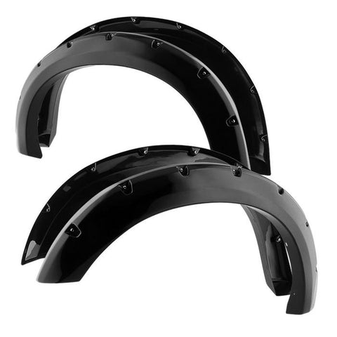 2008-2010 Ford F450 Superduty 4st påskruvad nitstil Spyder Fender Flares-Fender Flares-Spyder-Smooth Black-Supreme Suspensions®