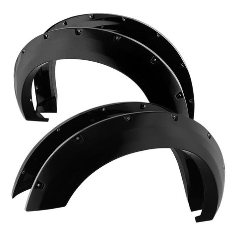 2011-2014 Ford F450 Superduty 4st påskruvad nitstil Spyder Fender Flares-Fender Flares-Spyder-Smooth Black-Supreme Suspensions®