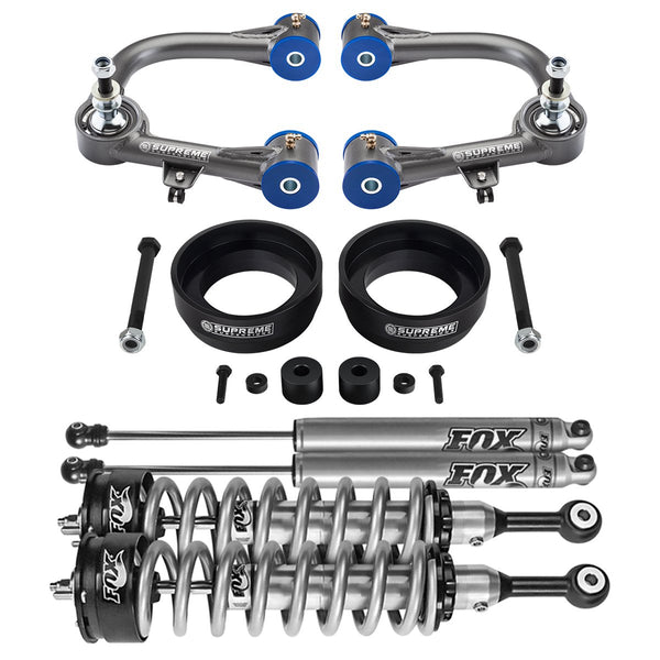 kit de levantamento completo dianteiro de 2" + 3" traseiro 2010-2019 Toyota 4Runner c/ UCA + Fox 2.0 Coilovers + amortecedores