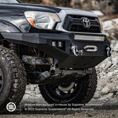 2012-2015 Toyota टैकोमा डेजर्ट एलईडी फ्रंट बम्पर, ब्लैक रिंकल-कवच - बम्पर-सुप्रीम सस्पेंशन®-सुप्रीम सस्पेंशन®