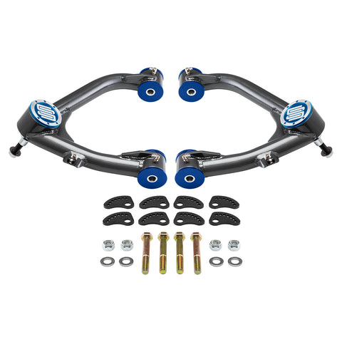 2007-2018 Chevrolet Silverado 1500 Uni-Ball Övre kontrollarmar med Camber/Caster Justering & Lockout Kit 2WD 4WD-Control Arms-Supreme Suspensions®-Blue-Supreme Suspensions®