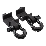 2005-2023 Toyota Tacoma Shackle Mount Recovery Brackets With Frame Reinforcement Caps and 2x D Ring Shackles