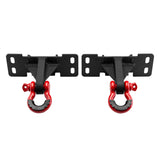 2017-2019 Ford F-450 Super Duty Front Shackle Mount Recovery Brackets with 3/4" D-Ring Shackles Set