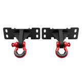 2017-2019 Ford F-350 Super Duty Front Shackle Mount Recovery Brackets with 3/4" D-Ring Shackles Set