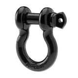 Supreme Suspensions® Recovery Tow Strap Kit + Heavy-Duty 3/4" D Ring Anchor Shackle w/ 7/8" Security Screw Pin - Gloss Black