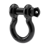 Kit de alça de reboque de recuperação Supreme Suspensions® + manilha de ancoragem de anel D de 3/4" para serviço pesado com pino de parafuso de segurança de 7/8" - preto brilhante