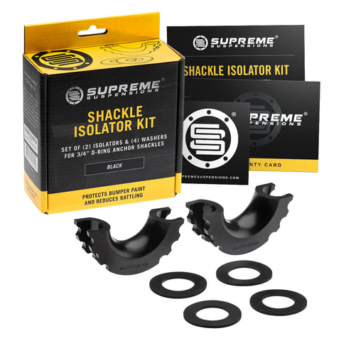 Supreme Suspensions® D-Ring Shackle Isolator Kit-Recovery-Supreme Suspensions®-Black-Supreme Suspensions®
